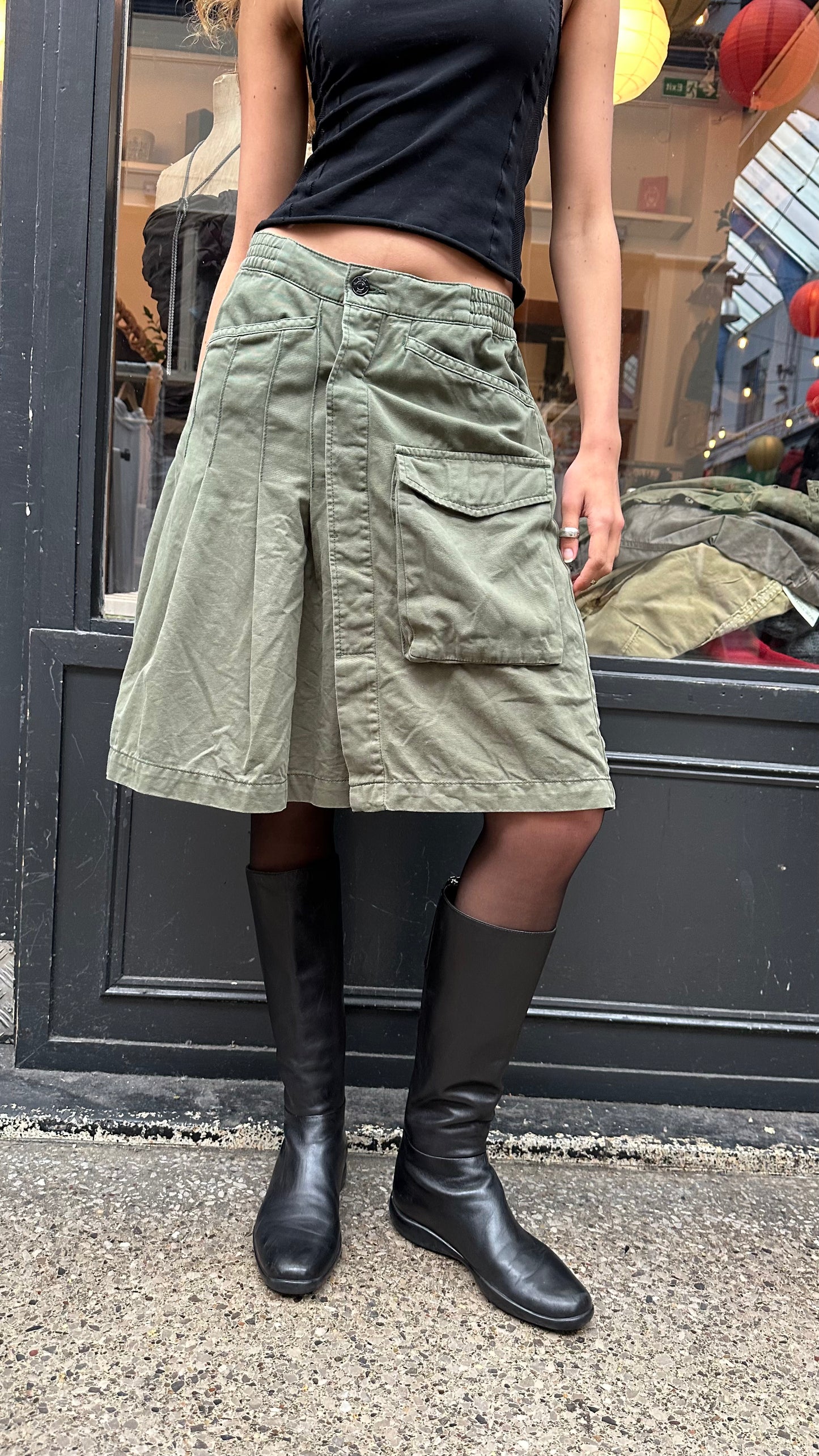 Cargo midi skirt