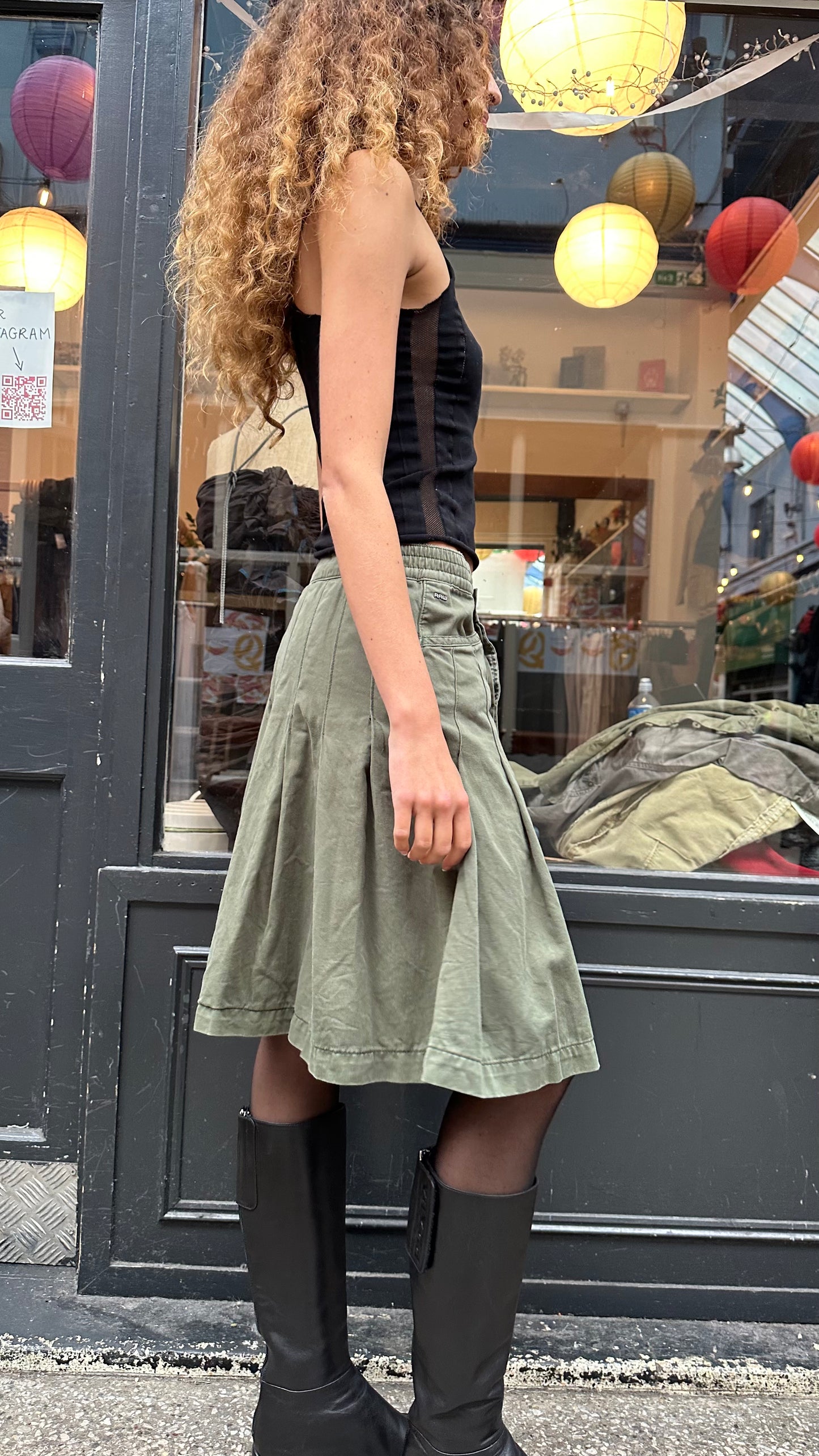 Cargo midi skirt