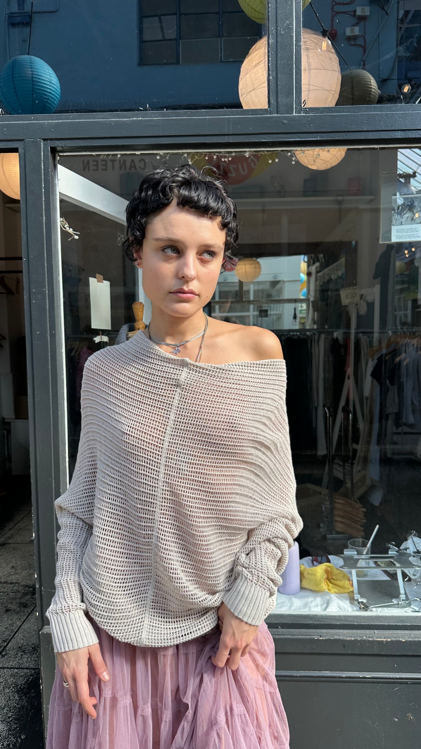 All Saints open knit slouchy jumper