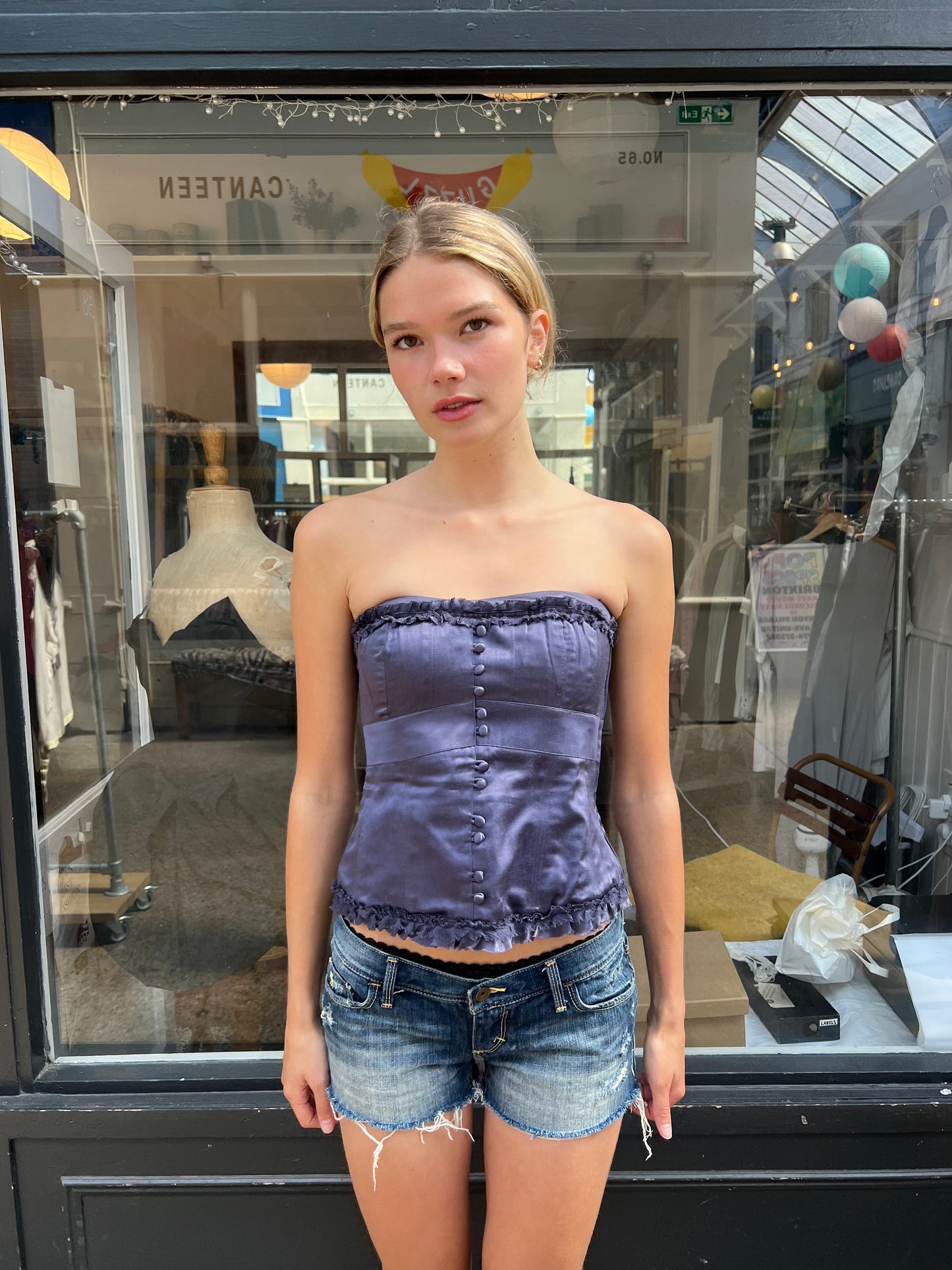 Purple corset top