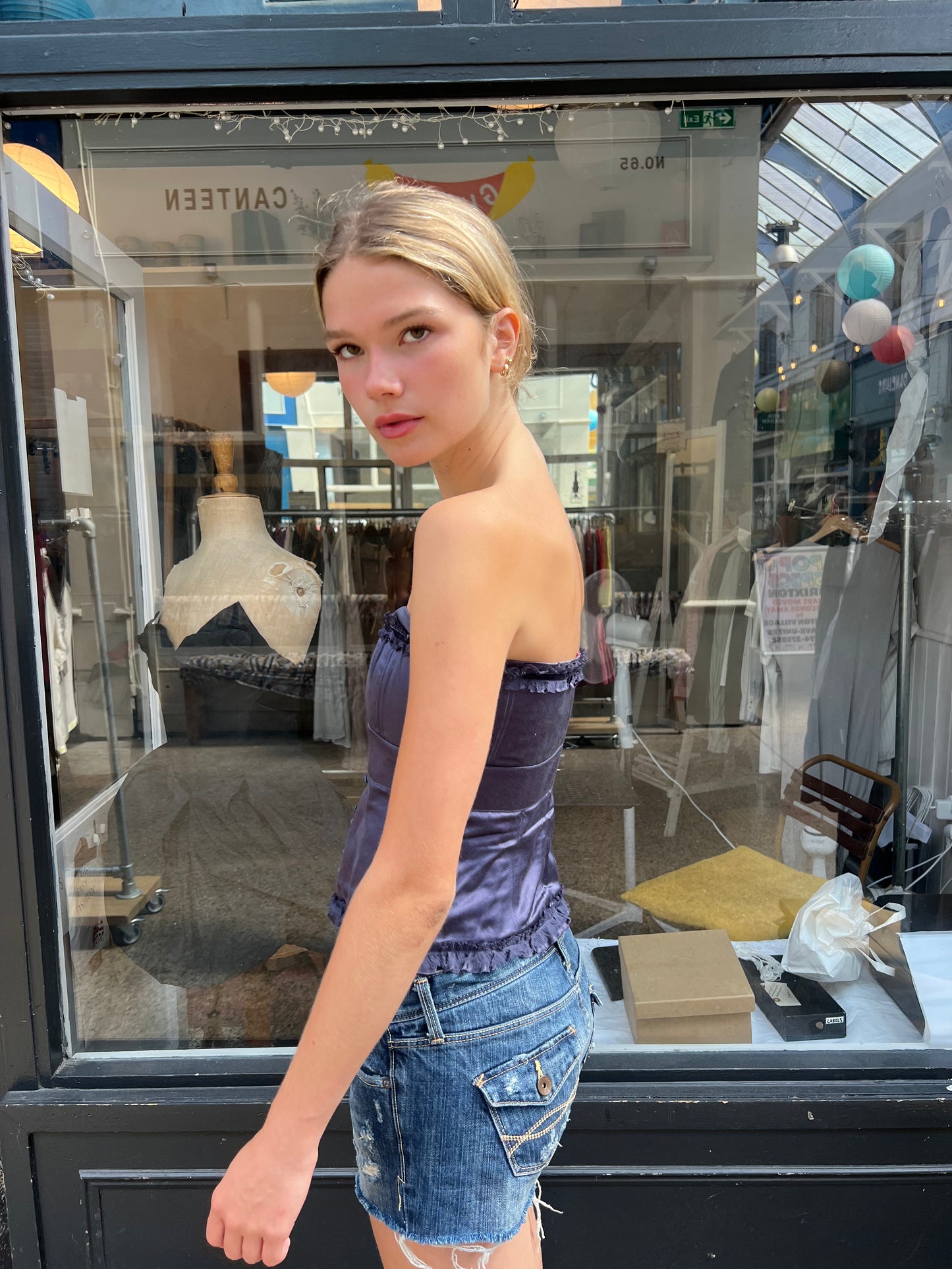 Purple corset top