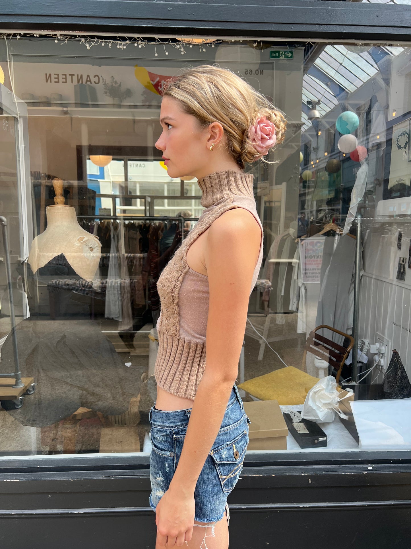 knit and sheer top