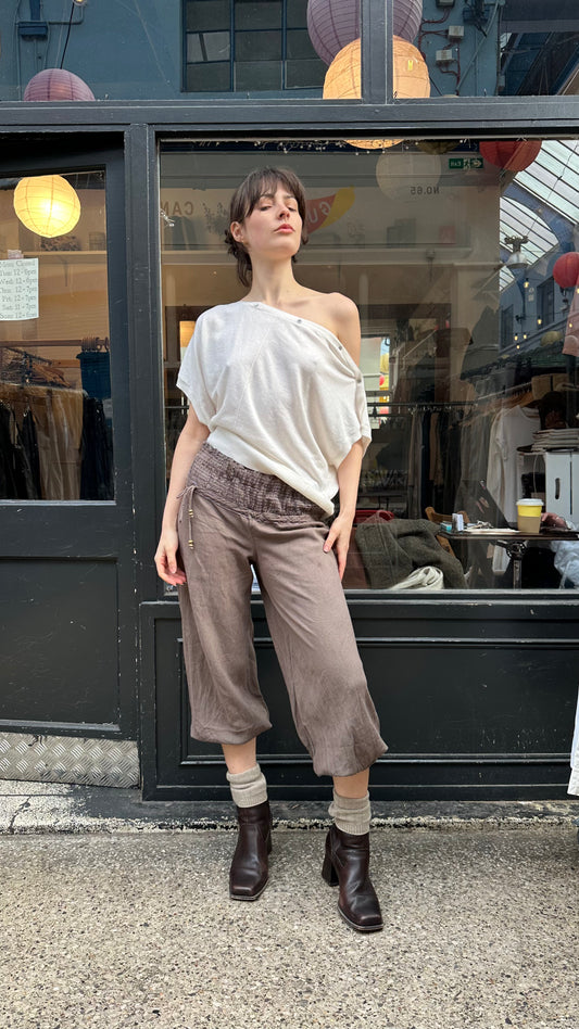 Cotton balloon trousers