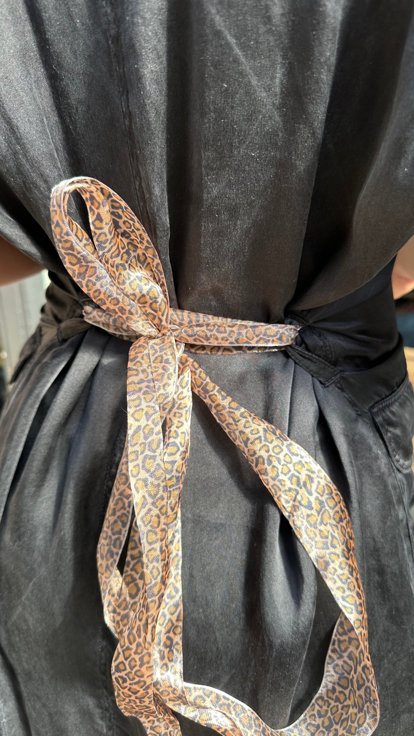 Black 100% silk mini dress