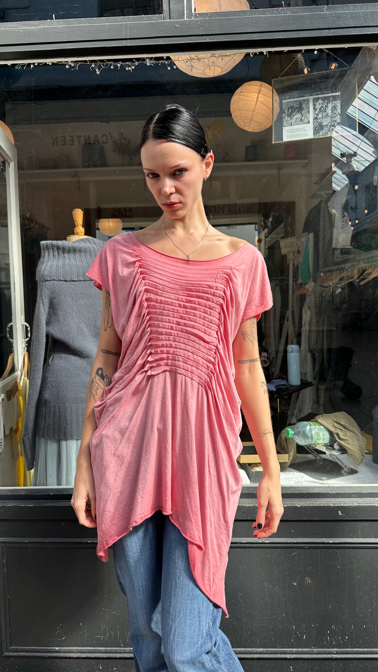 All saints pink batwing slouchy top