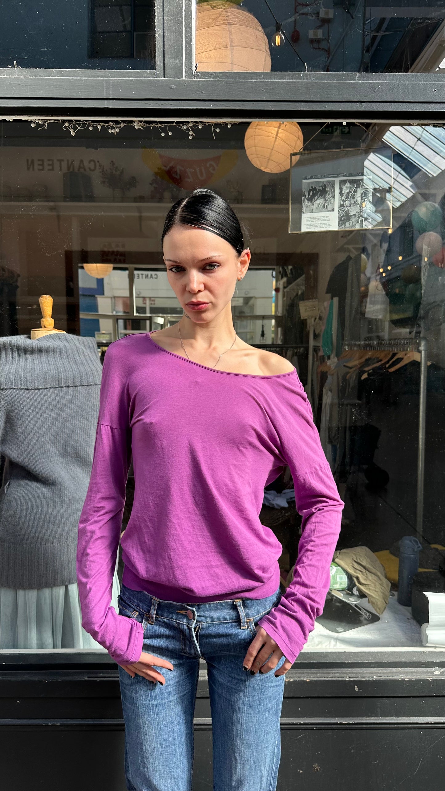 Joseph purple backless top