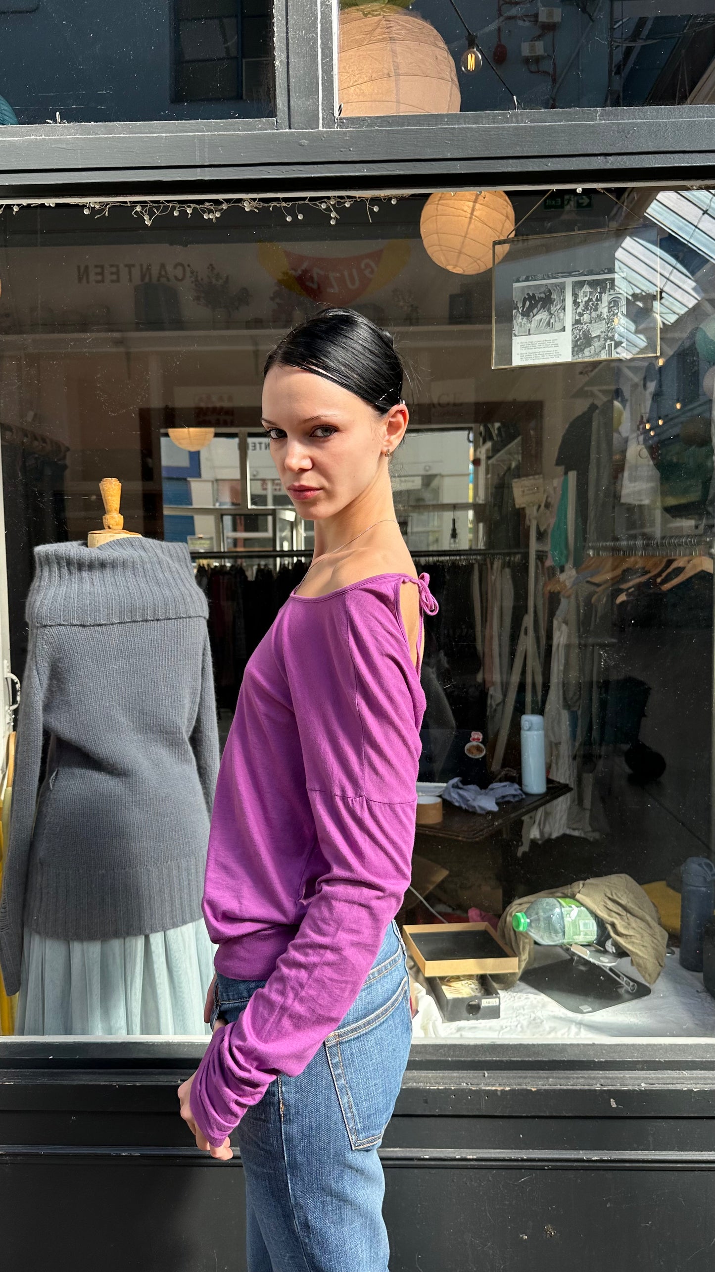 Joseph purple backless top