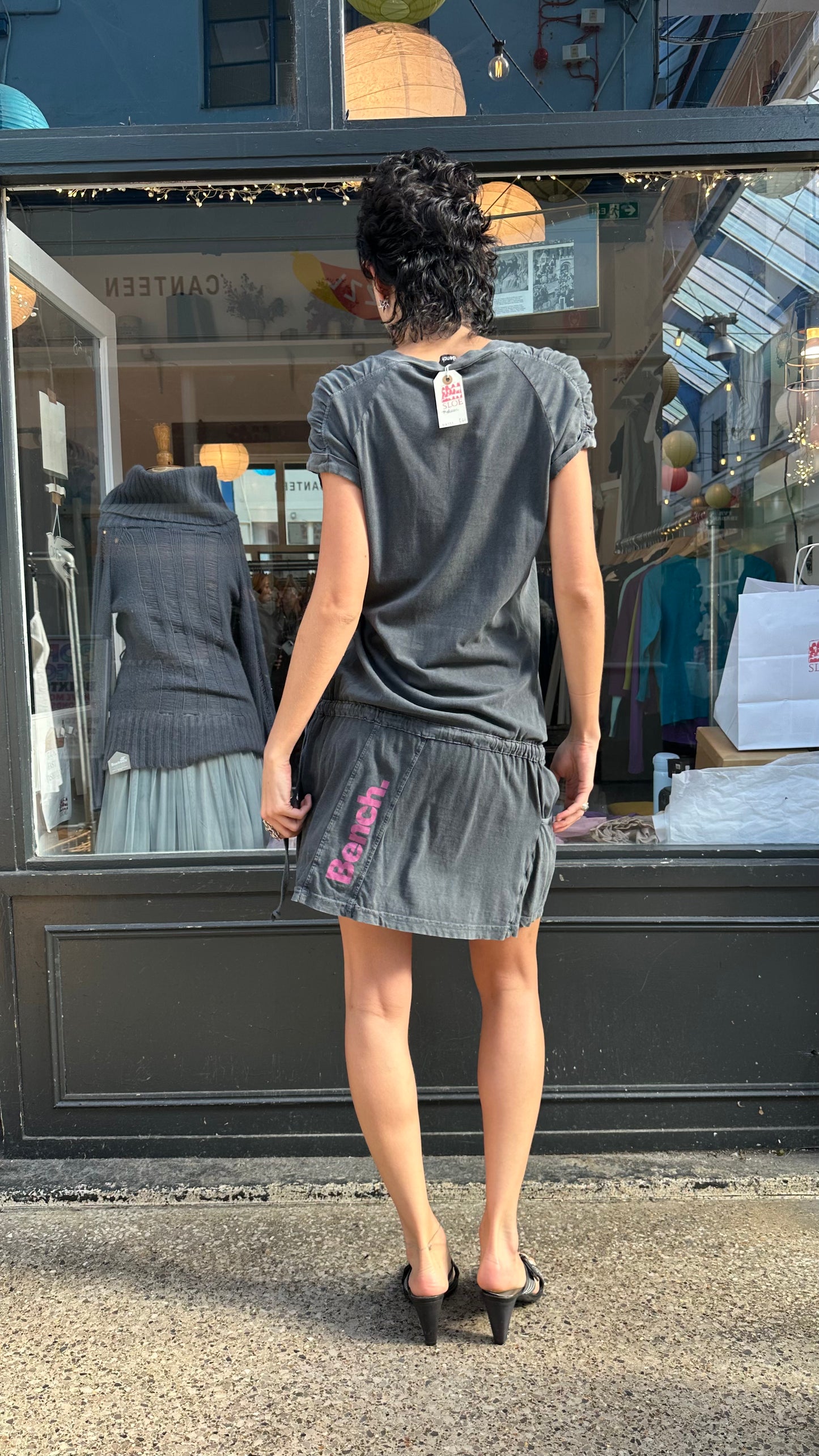 Bench grey drop waist dress