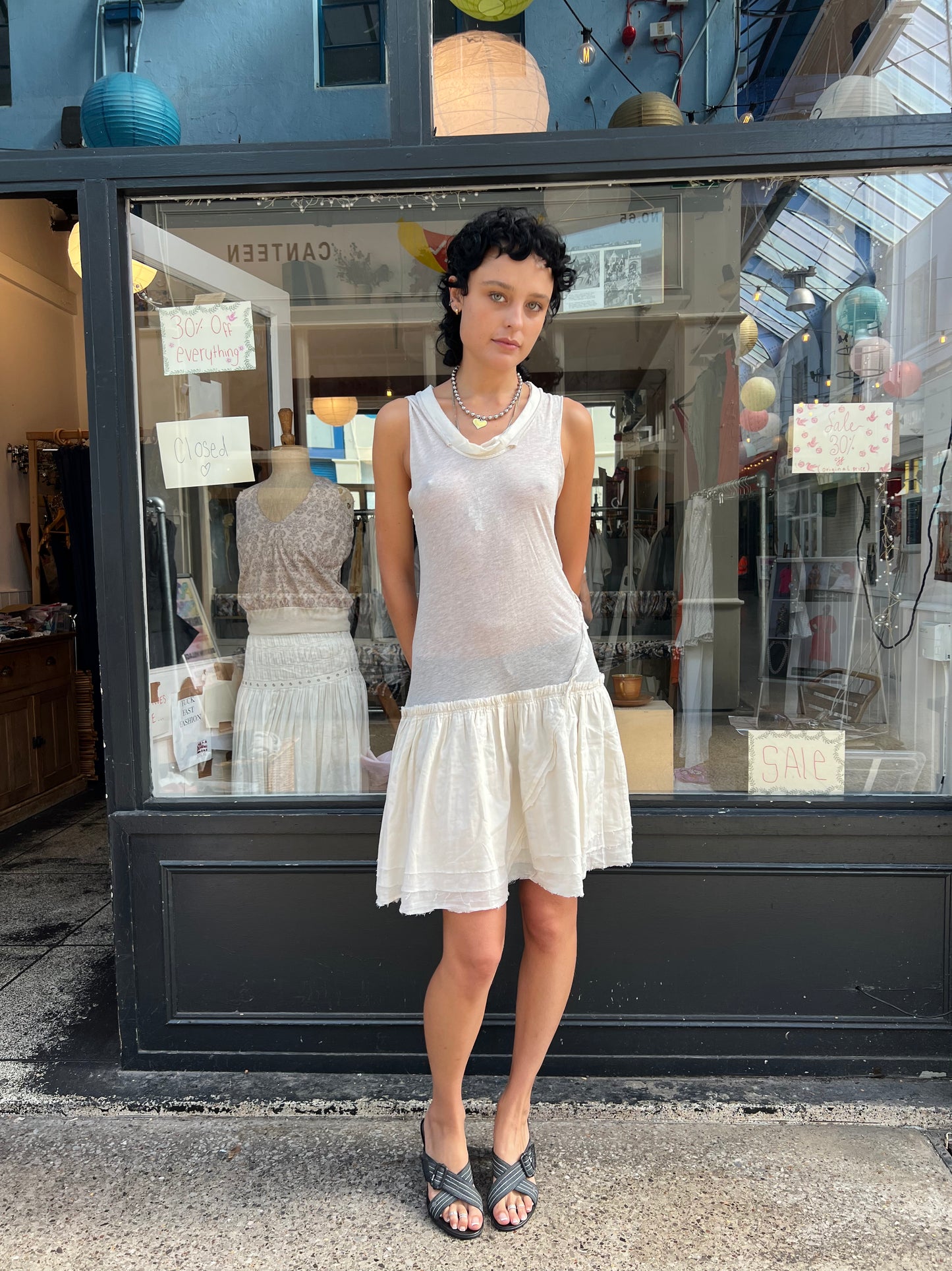 All Saints cotton drop waist dress