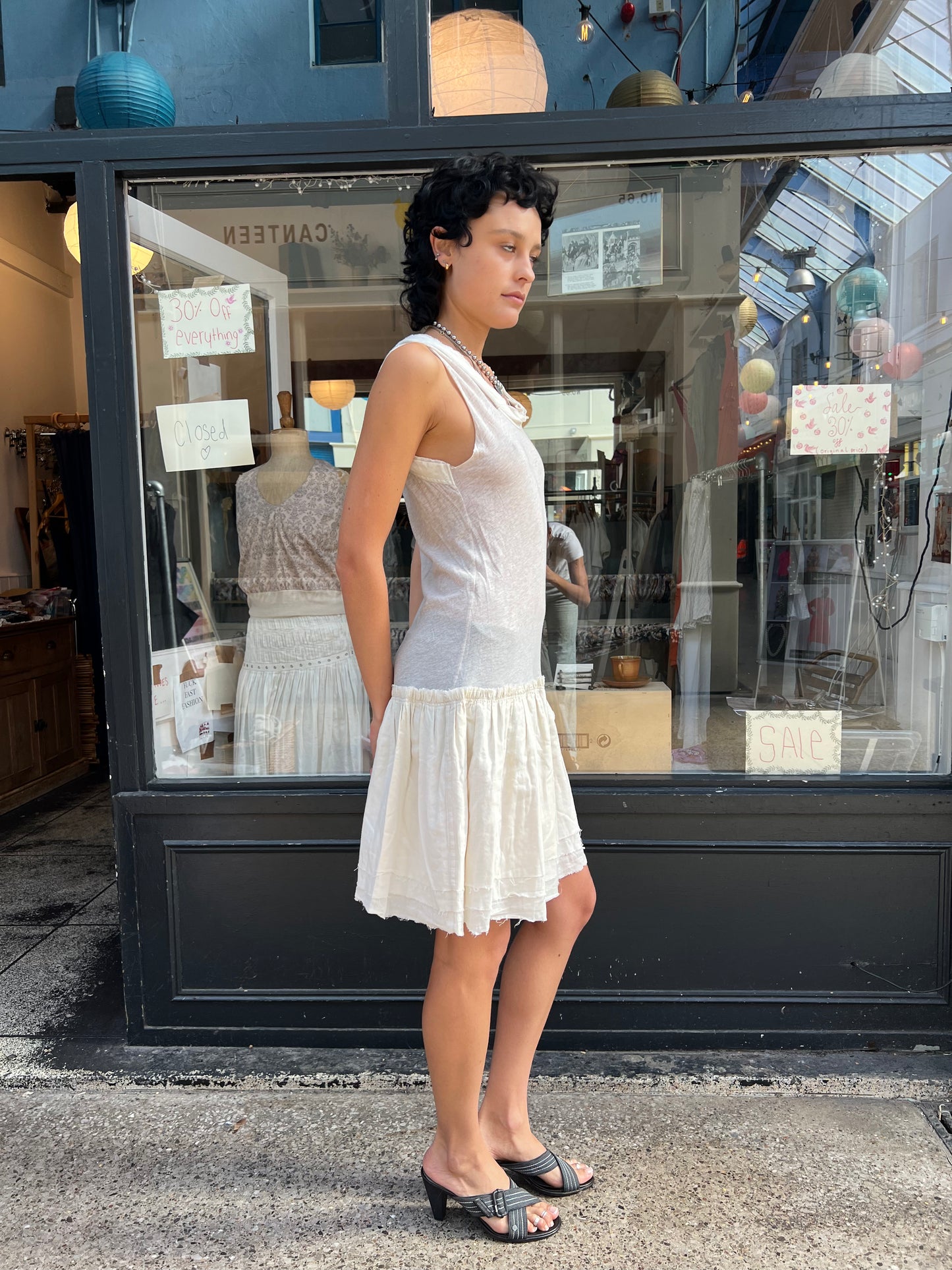 All Saints cotton drop waist dress