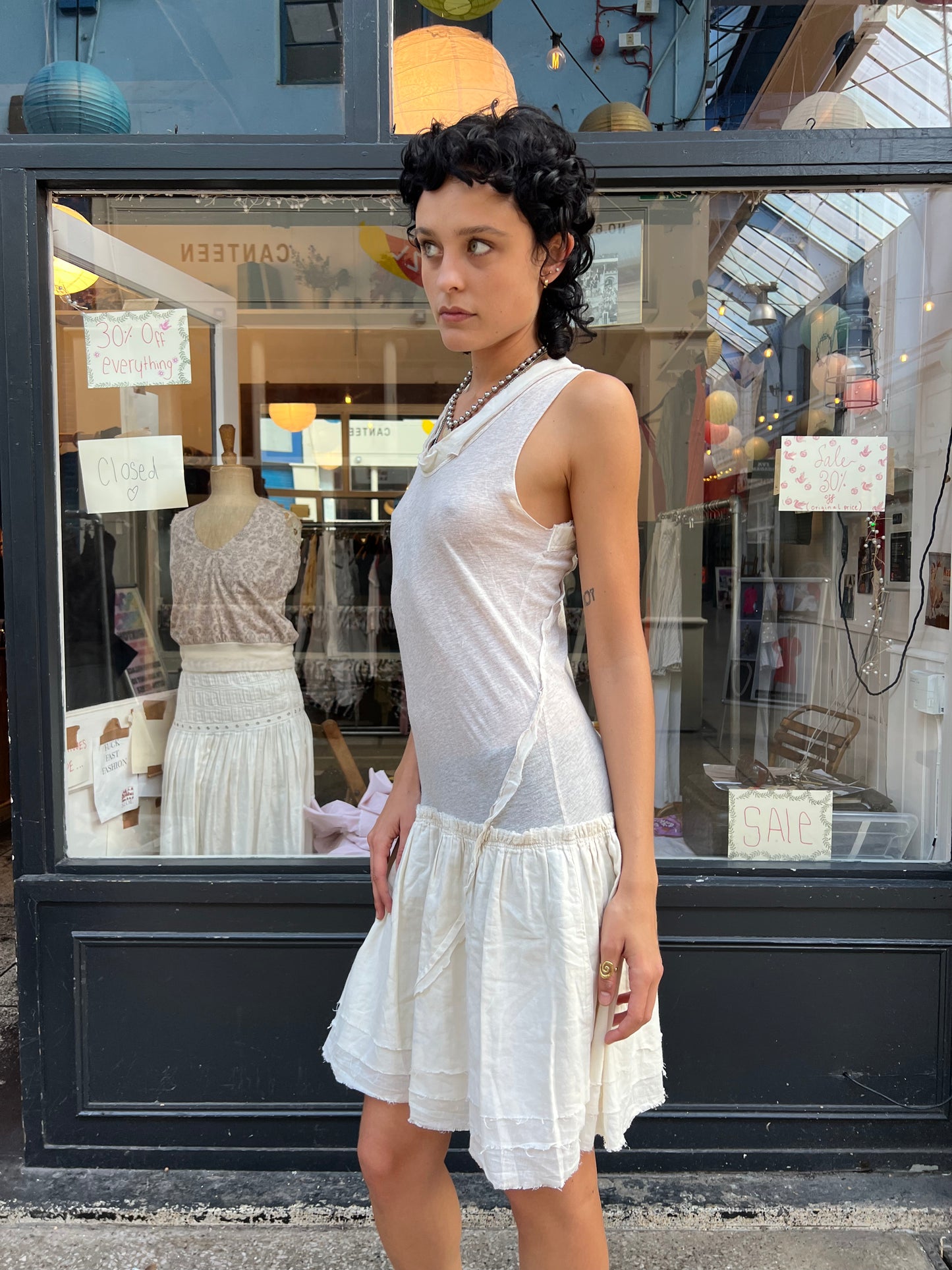 All Saints cotton drop waist dress