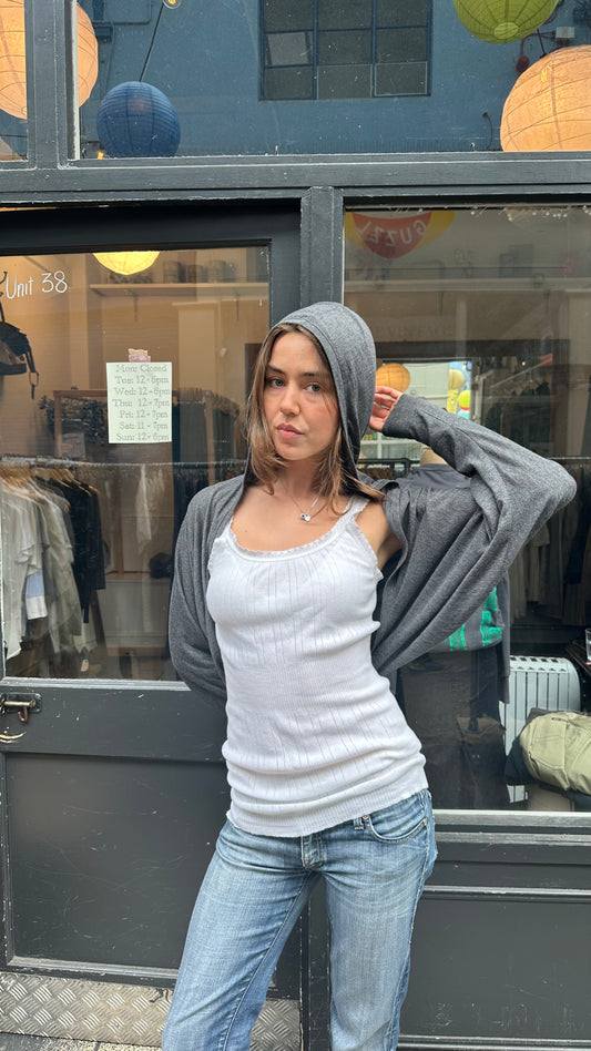 Grey shrug hoodie