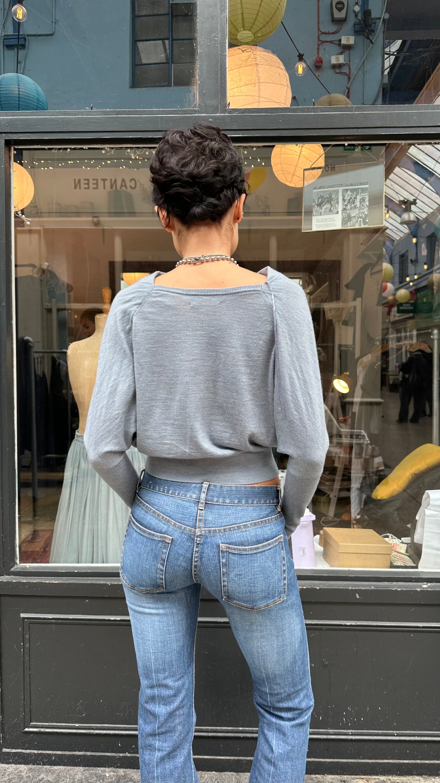 ALL SAINTS  100% merino wool cropped slouchy knit