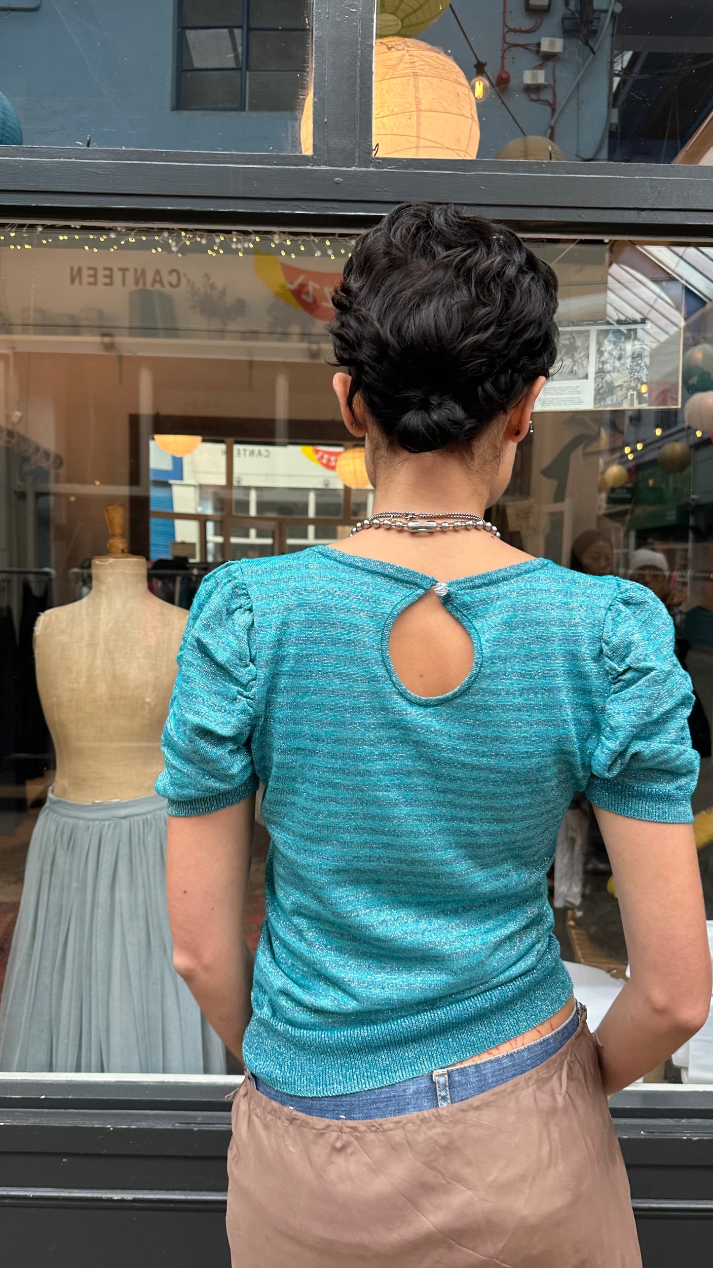 Blue sparkle top