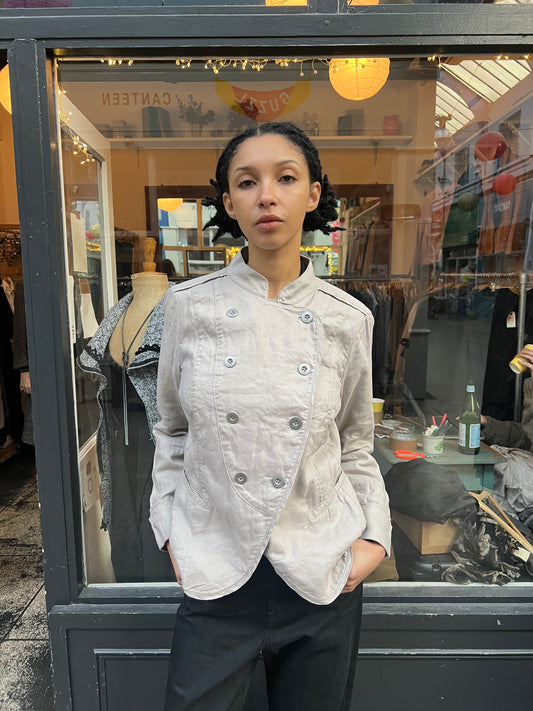 Linen military style jacket