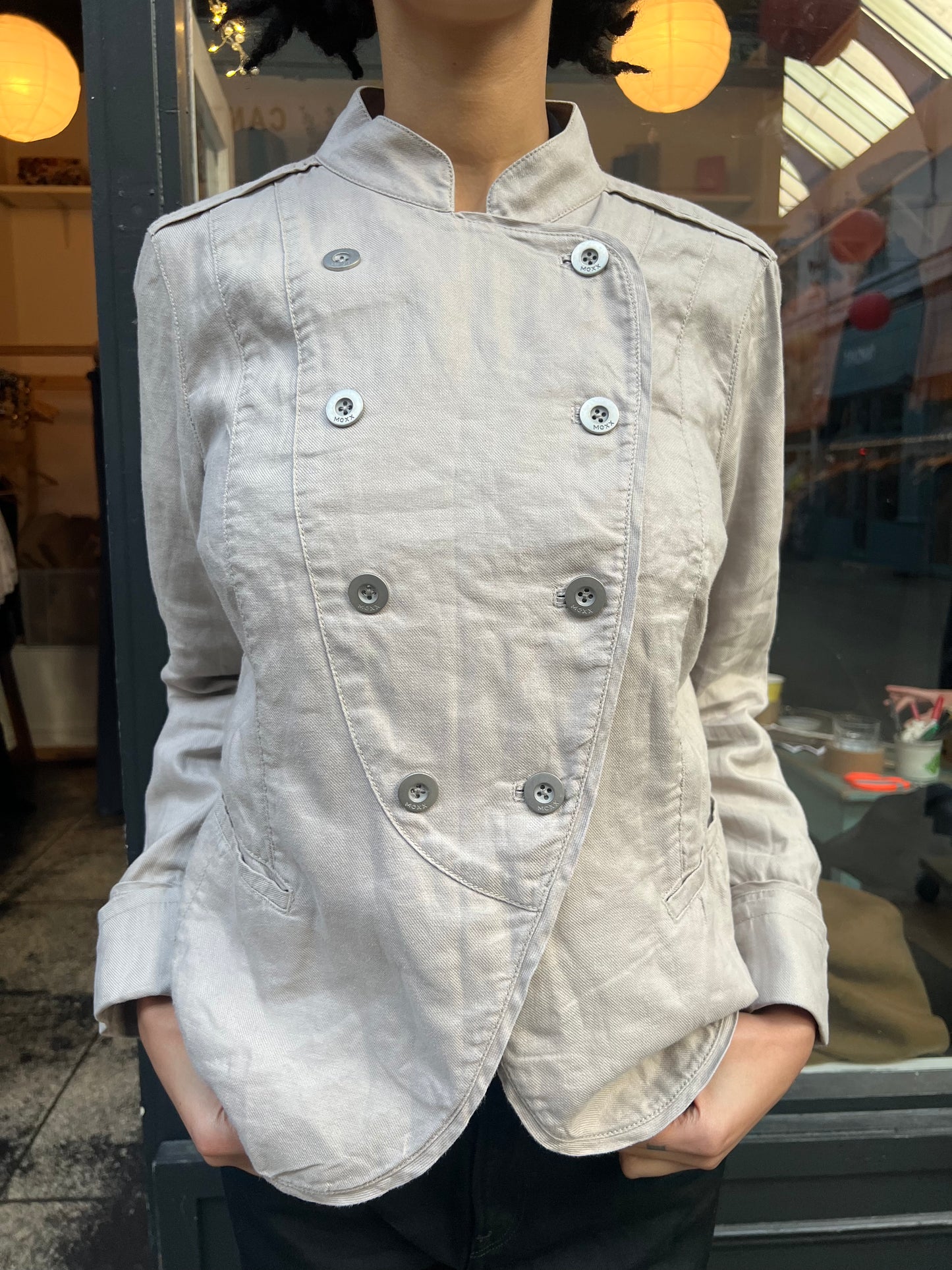 Linen military style jacket