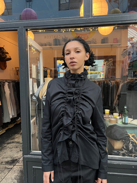 Black drawcord jacket