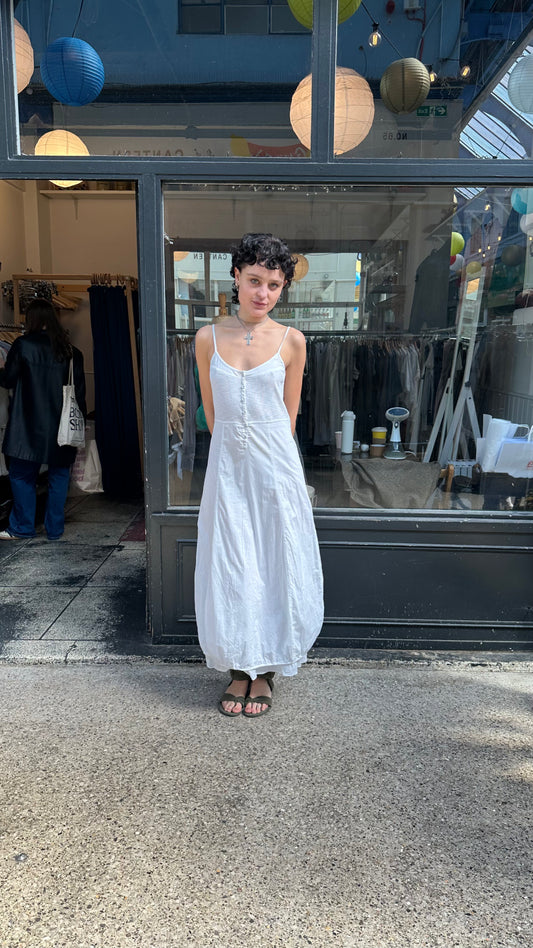 White cotton maxi dress