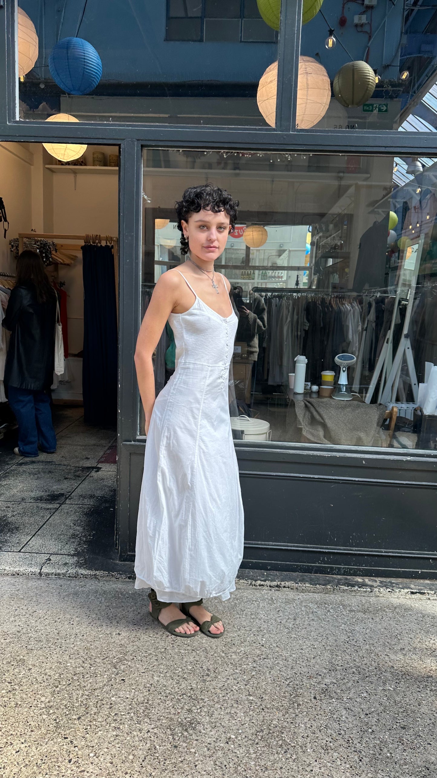 White cotton maxi dress