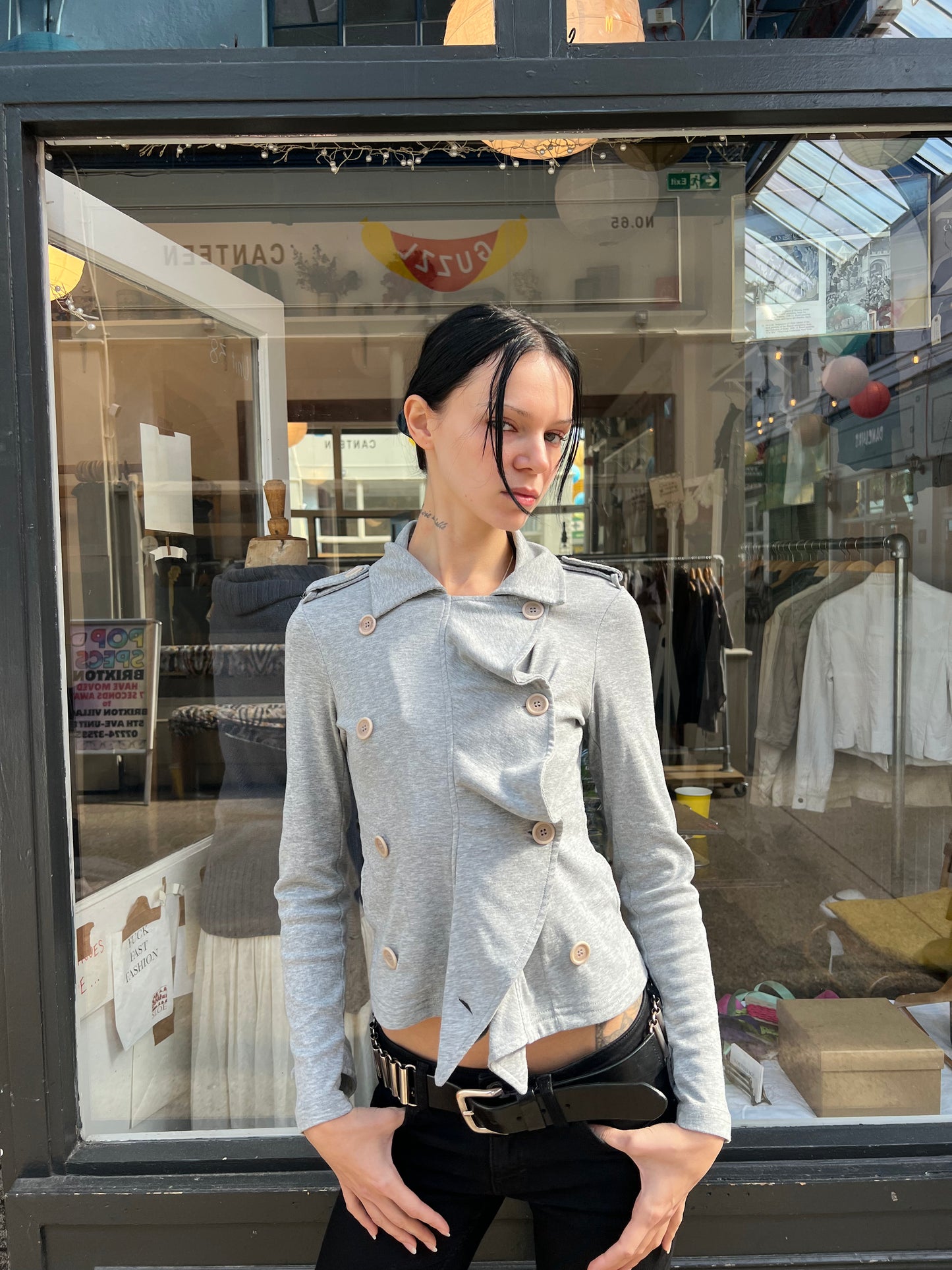 Grey military jacket