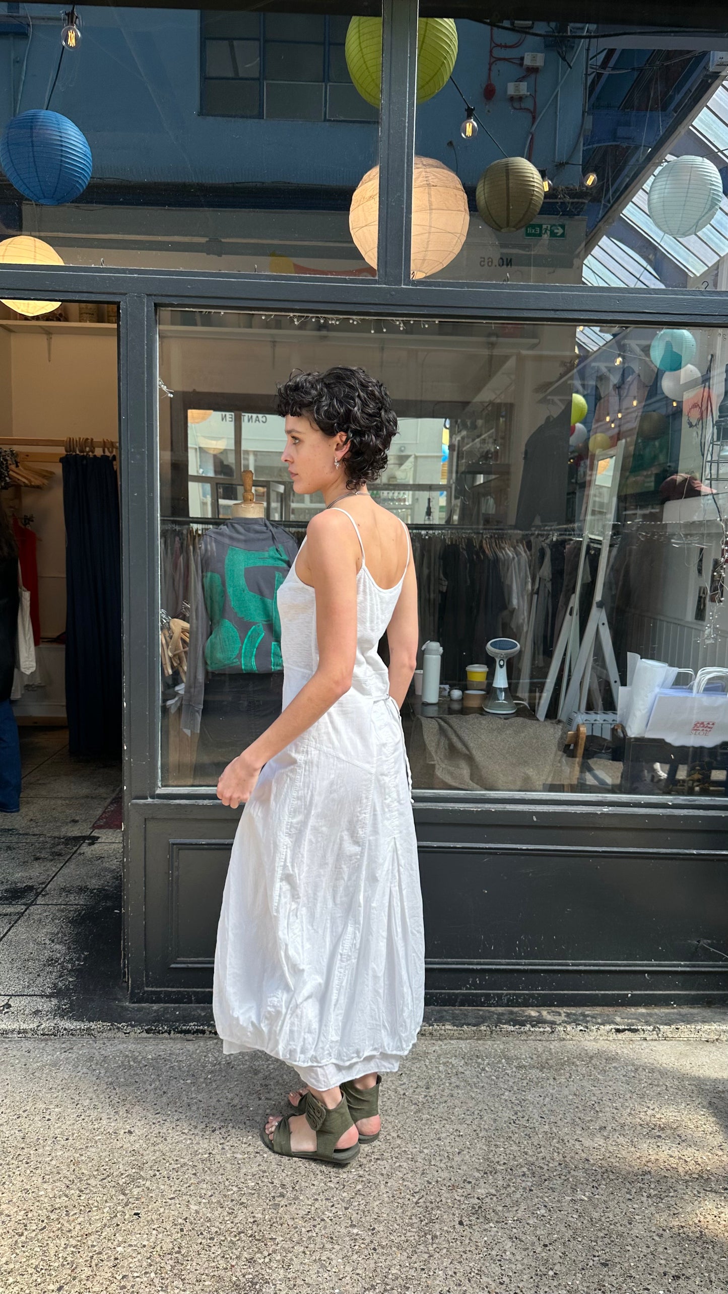 White cotton maxi dress