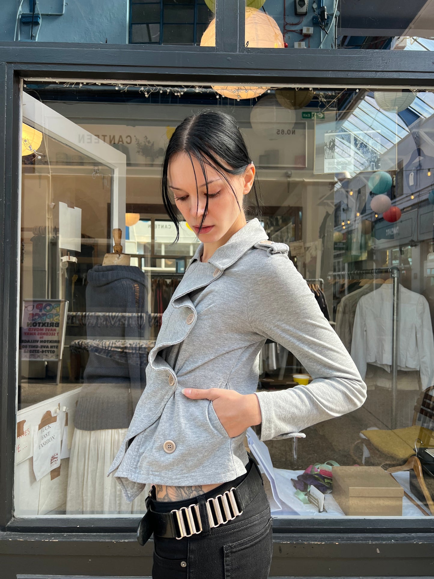 Grey military jacket