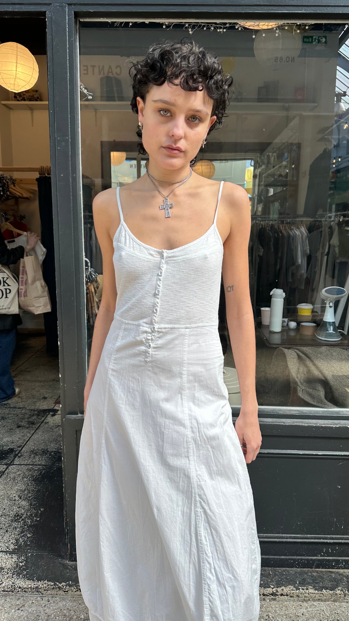 White cotton maxi dress