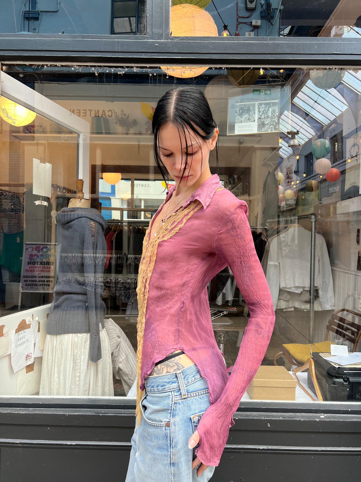 Nolita purple 100% silk shirt