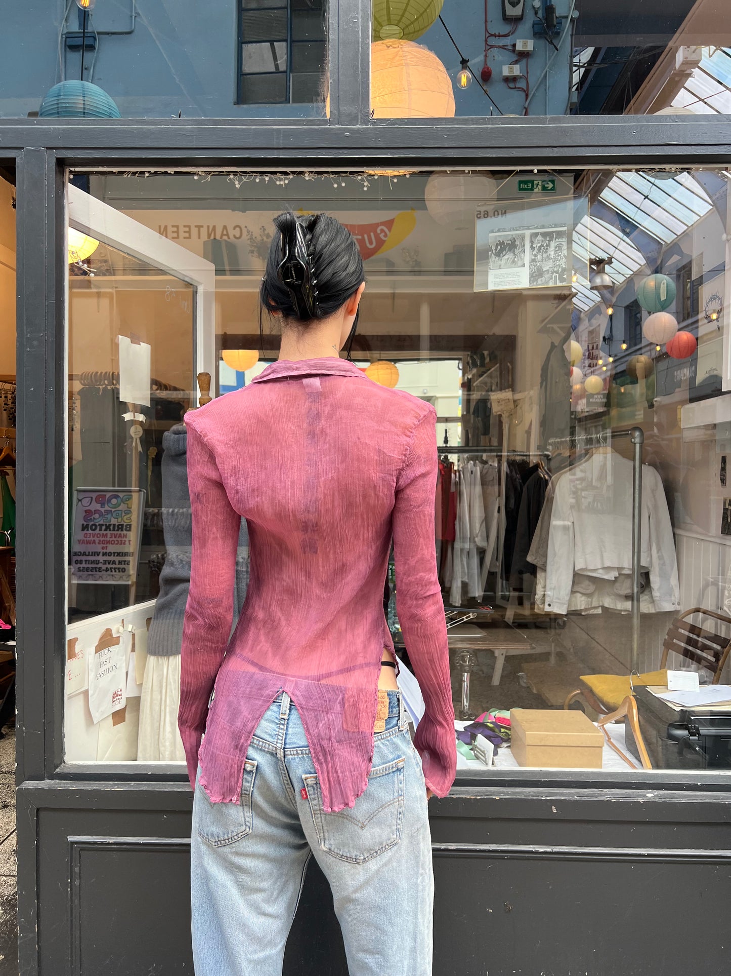 Nolita purple 100% silk shirt
