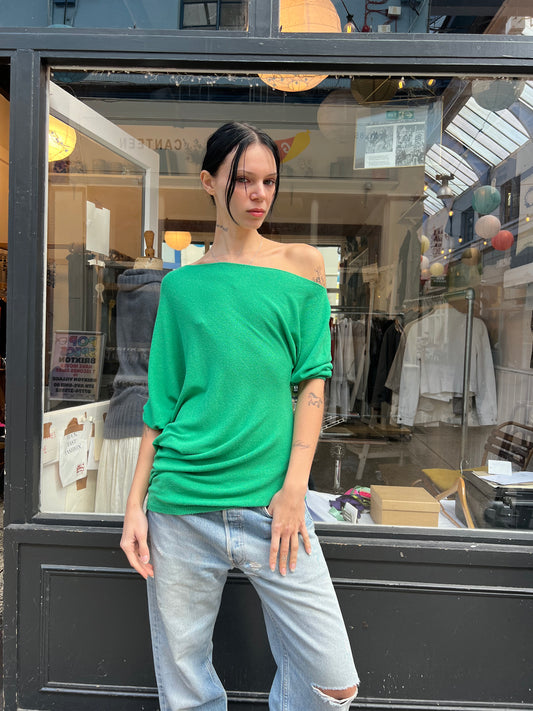 Green slouchy top
