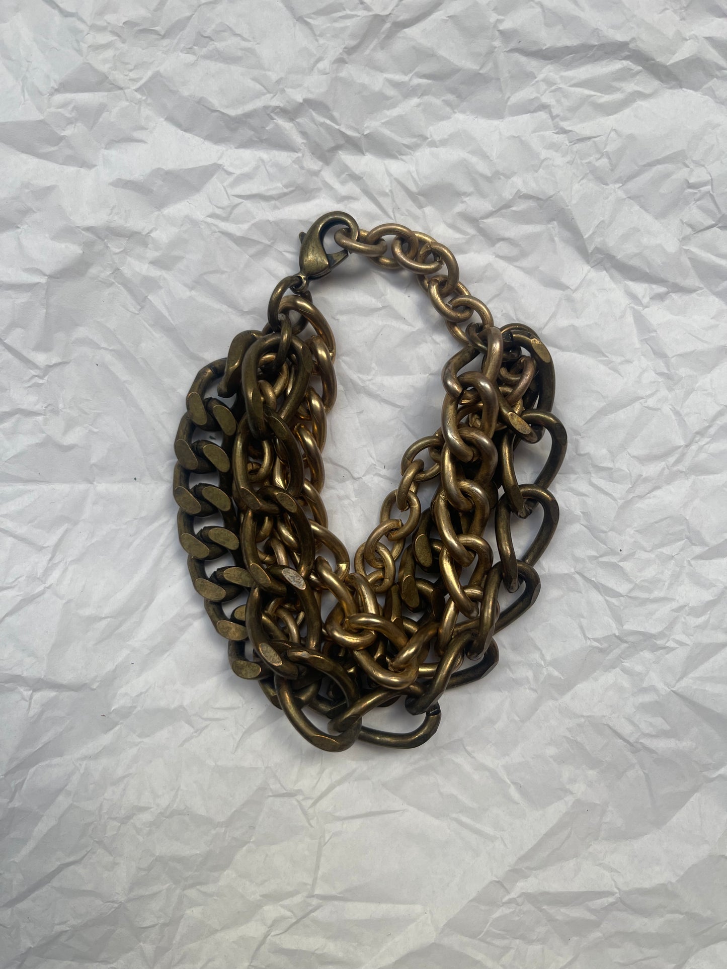 Multiple Chain Brass and Gunmetal Bracelet 2/2