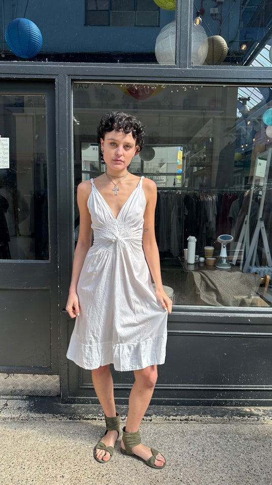 White 100% cotton dress