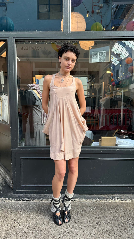 All saints nude 100% silk dress