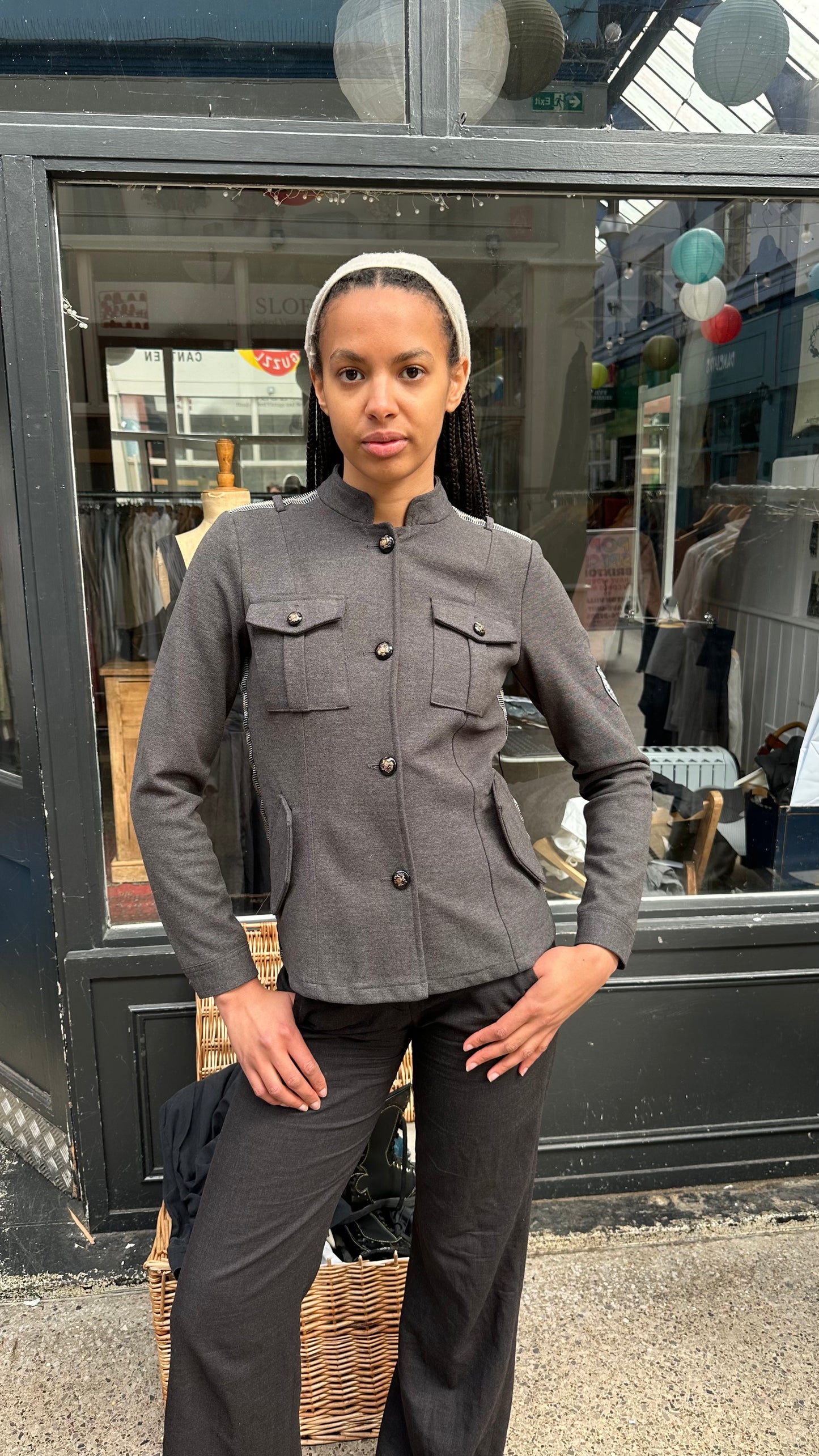Grey military jacket