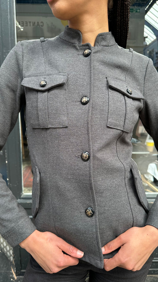 Grey military jacket