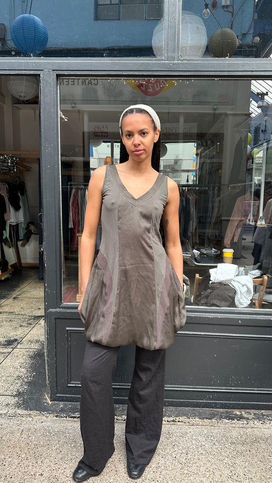 Khaki green bubble dress