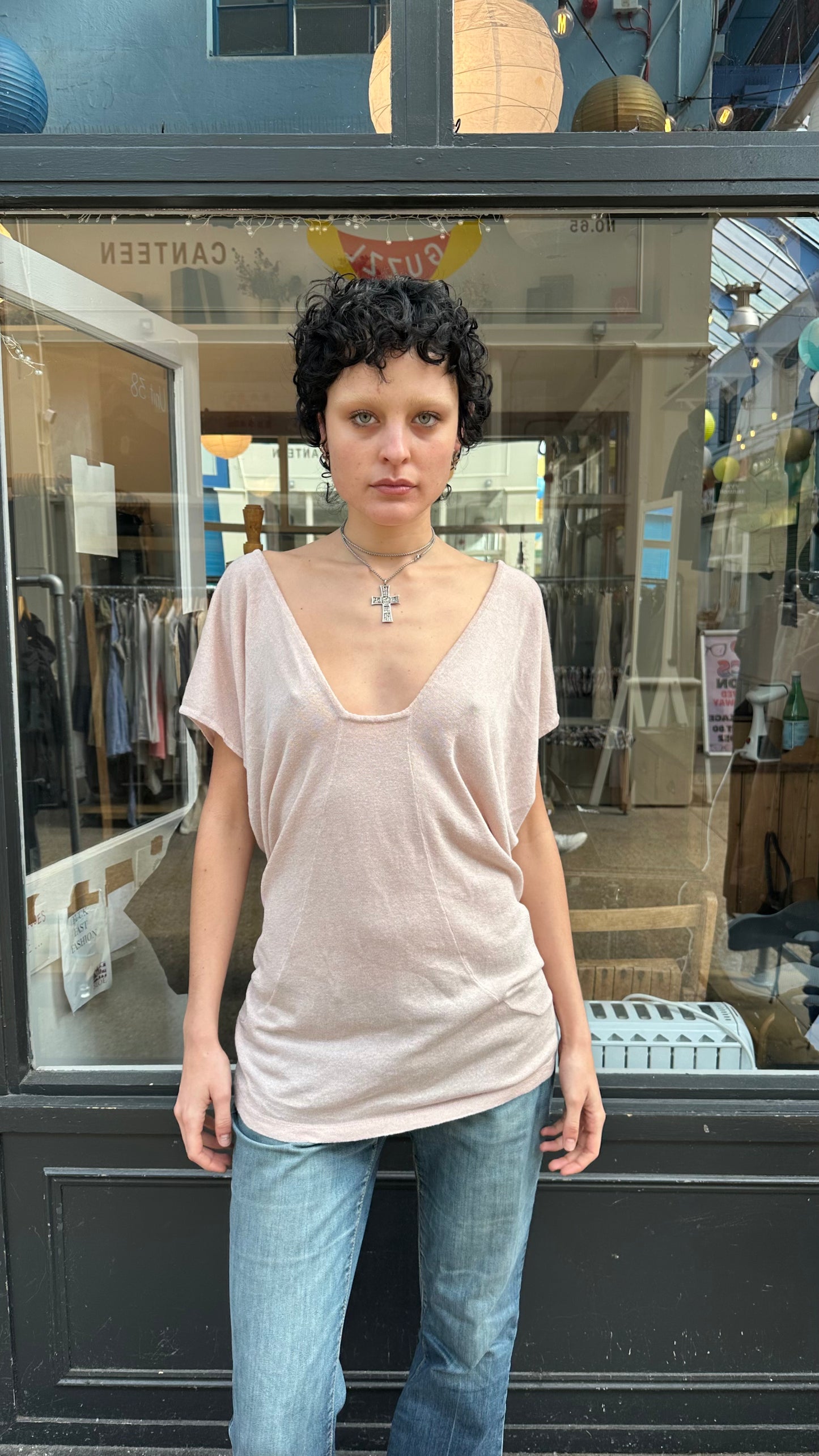 Pink slouchy top