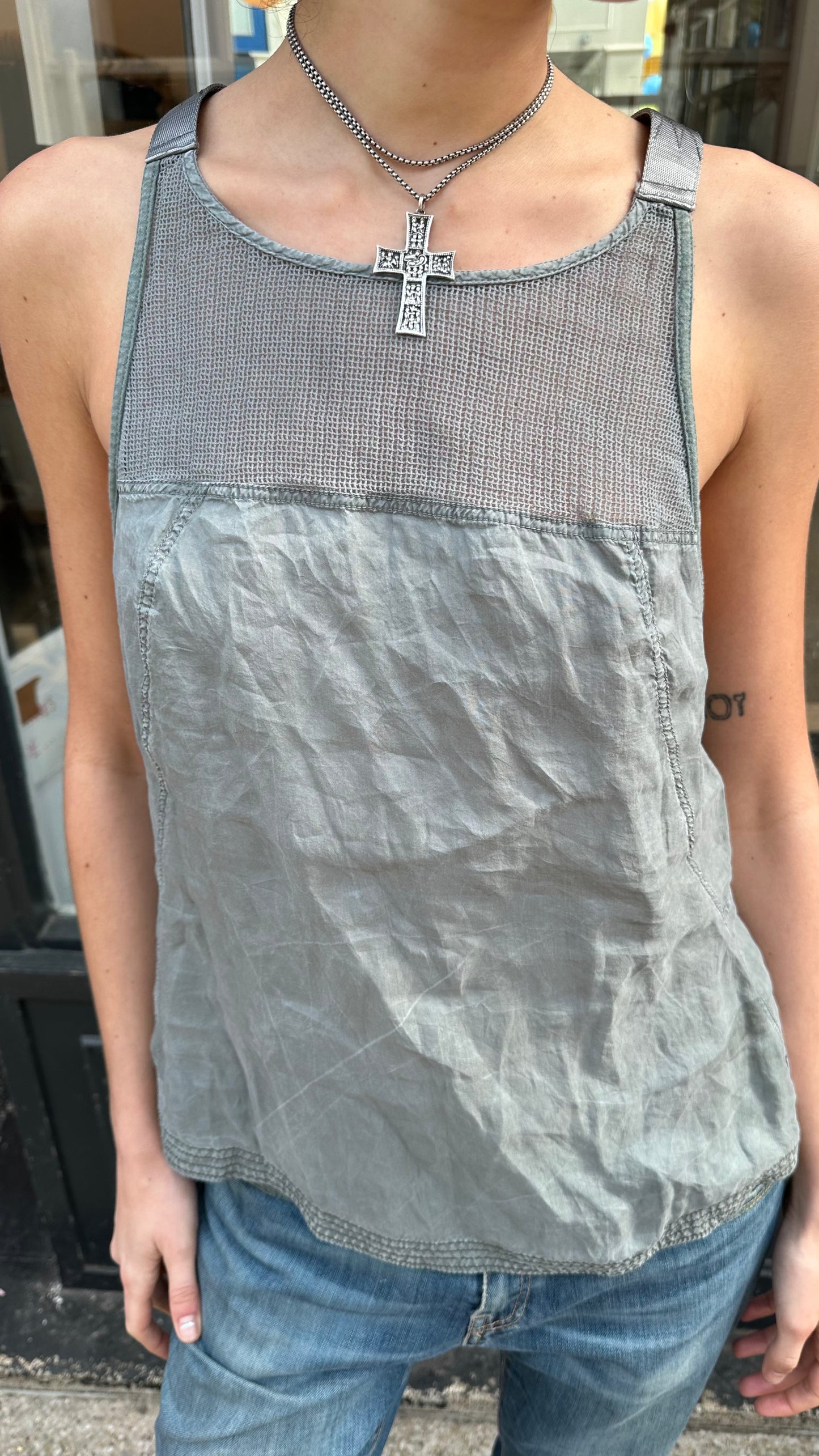 Gstar raw grey tank top