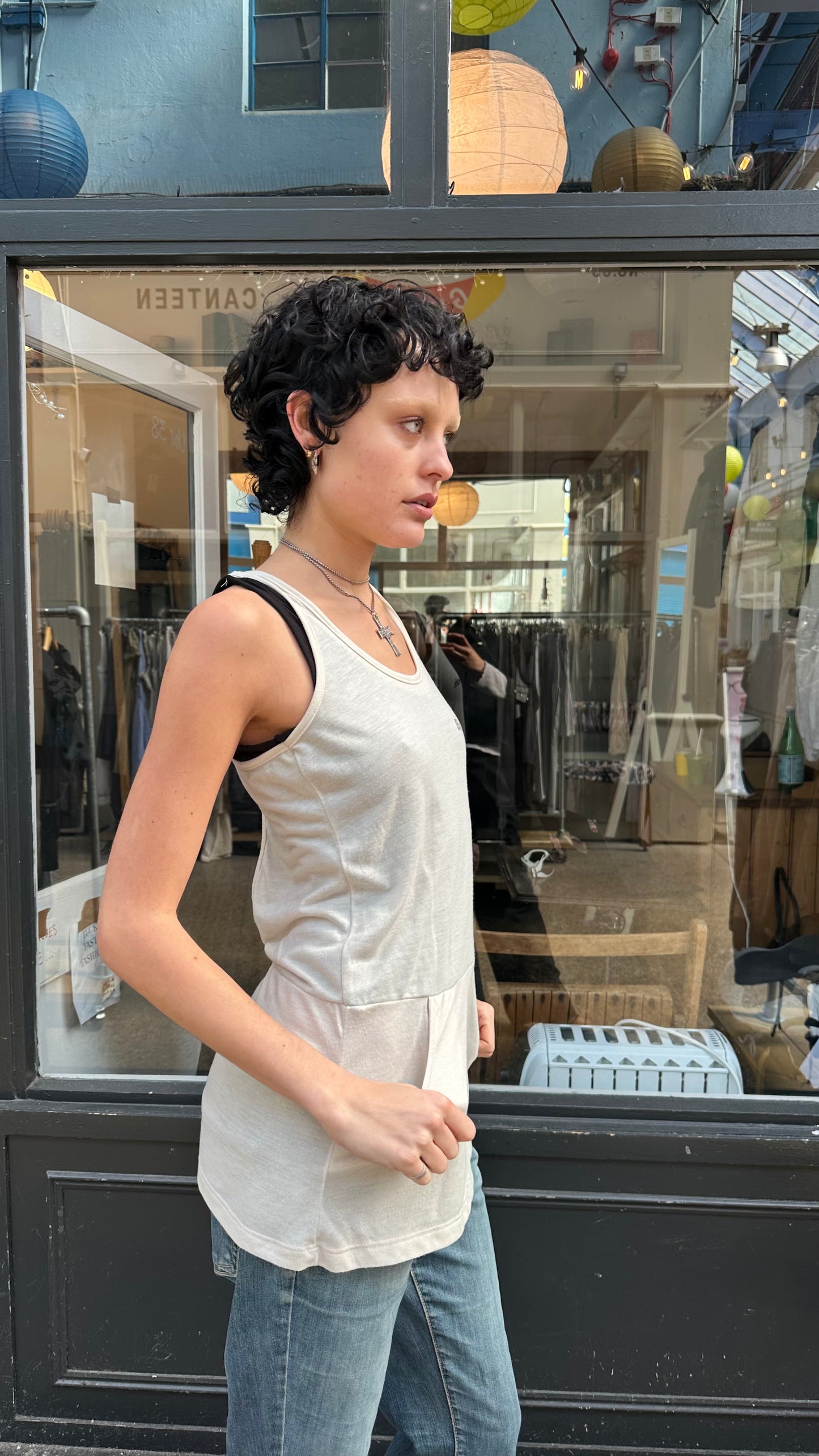 Bench double layer tank top