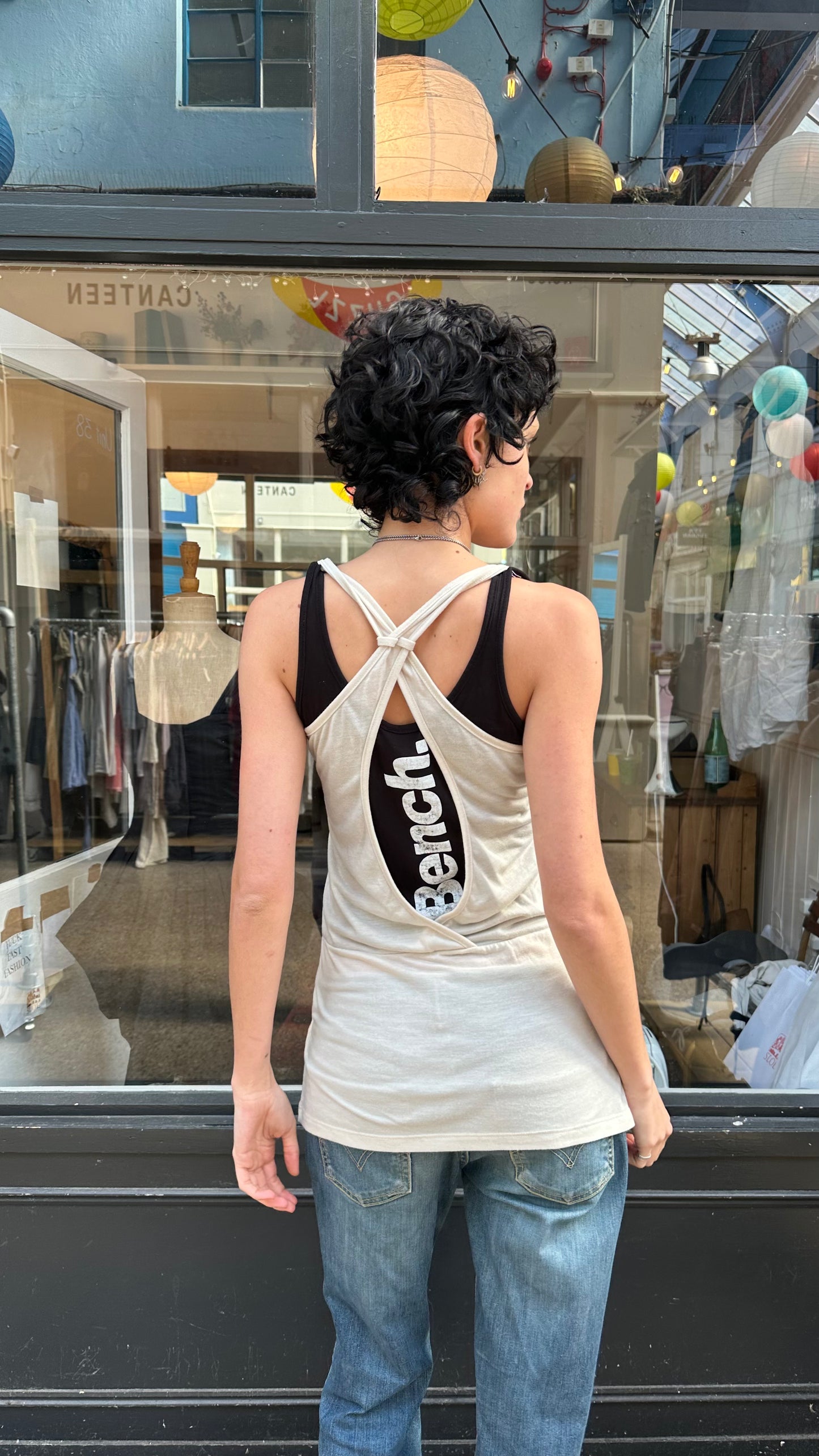 Bench double layer tank top