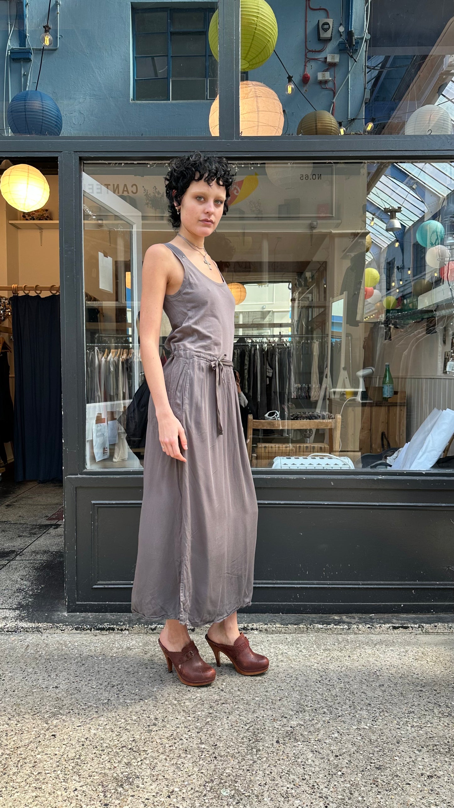 Brown cotton maxi