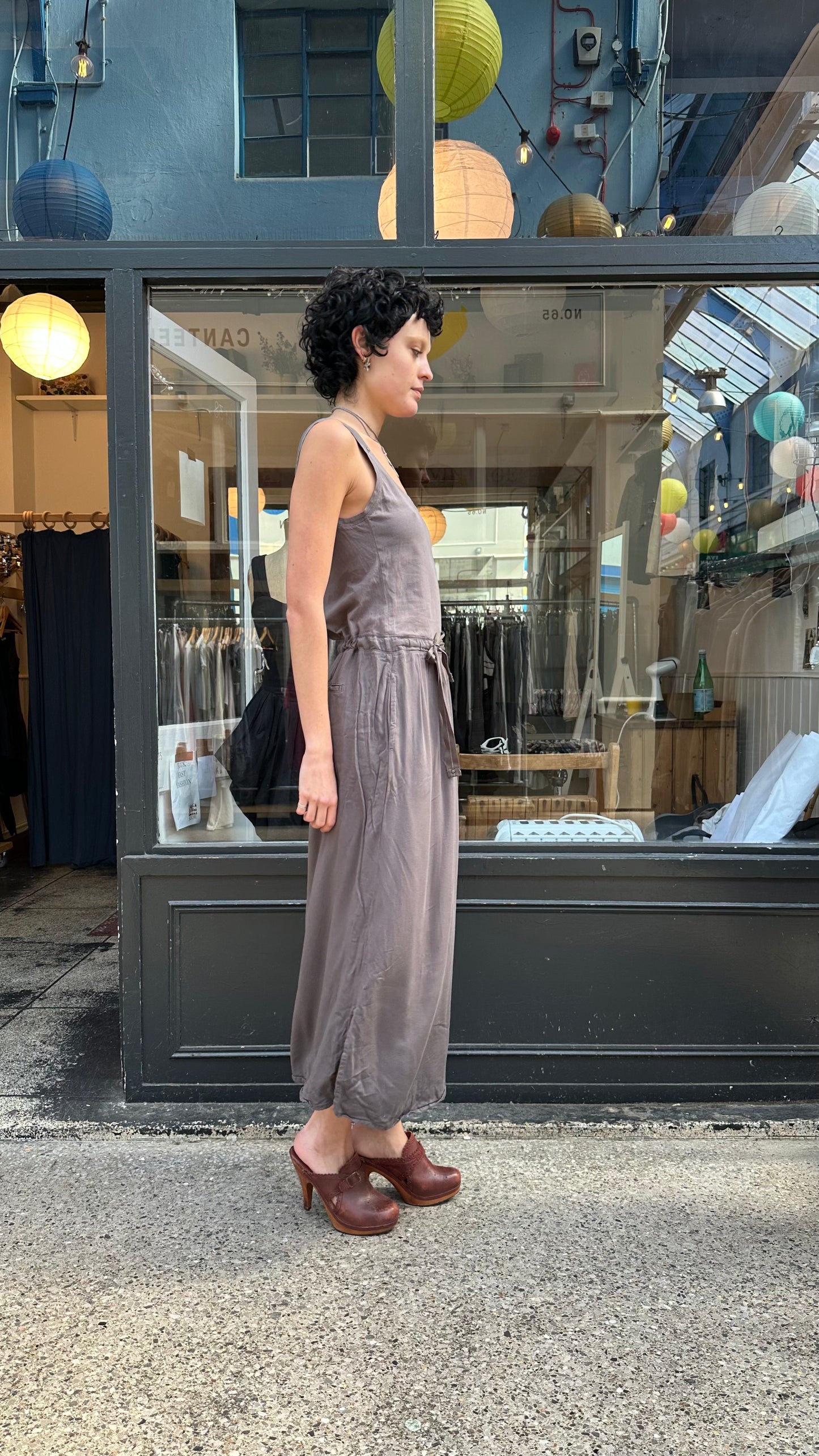 Brown cotton maxi