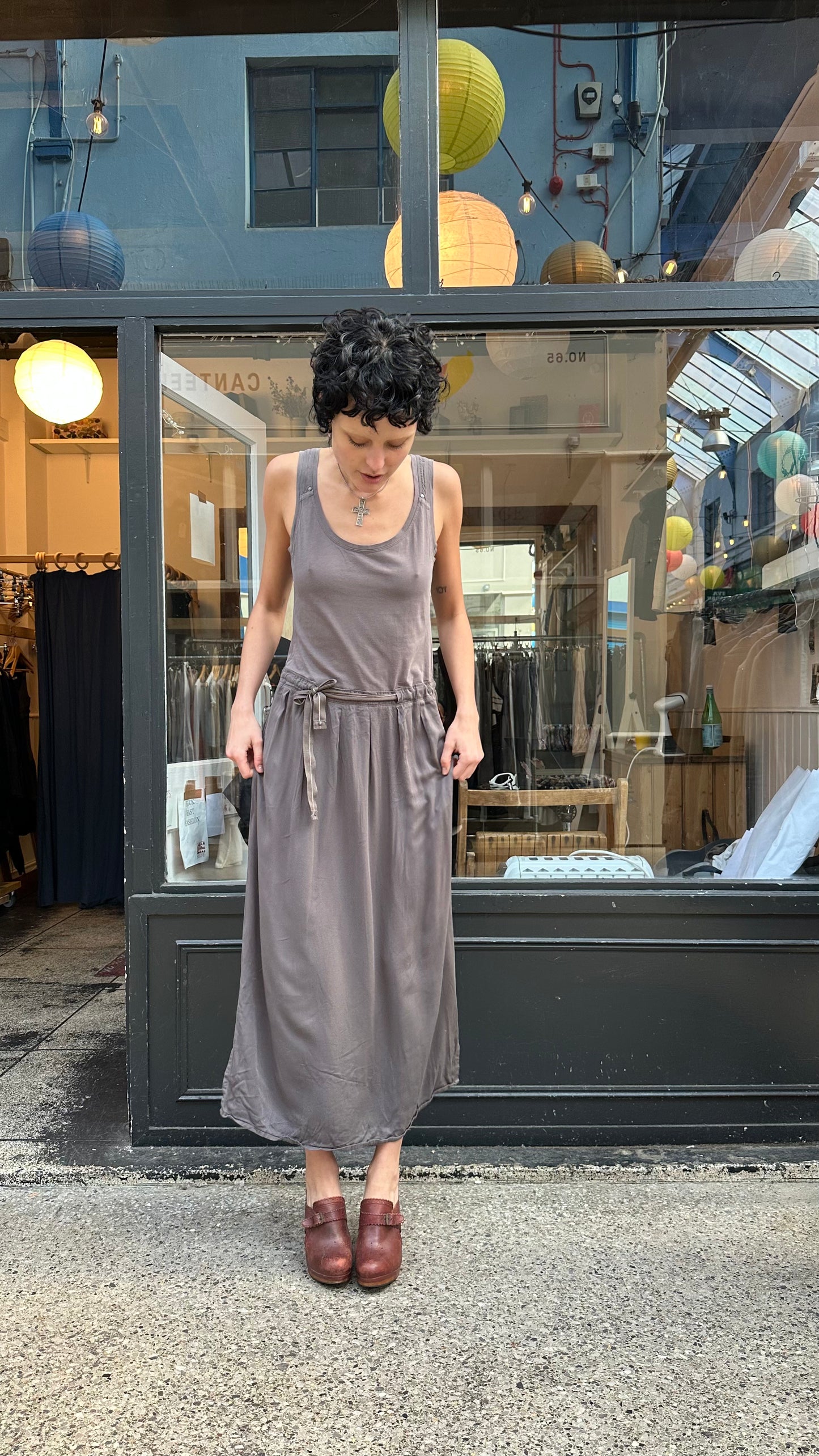 Brown cotton maxi