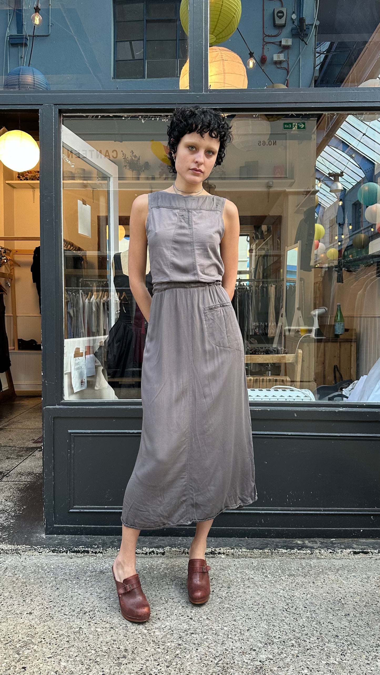 Brown cotton maxi