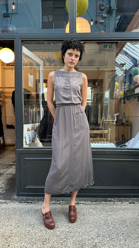 Brown cotton maxi
