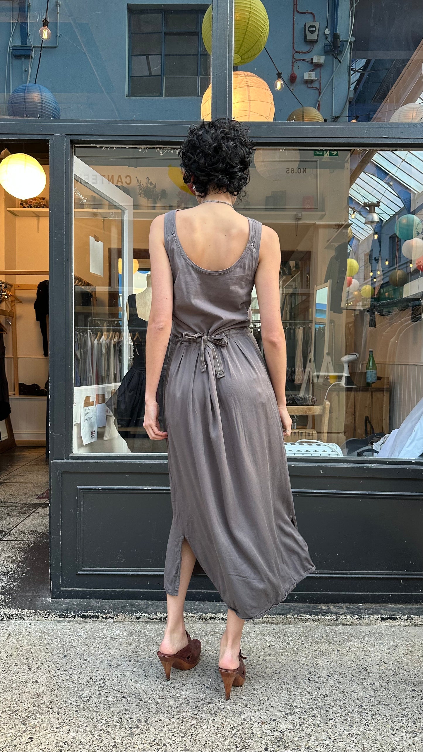 Brown cotton maxi