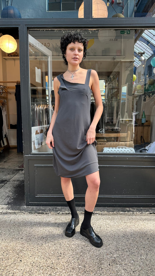 Sarah Pacini grey midi dress