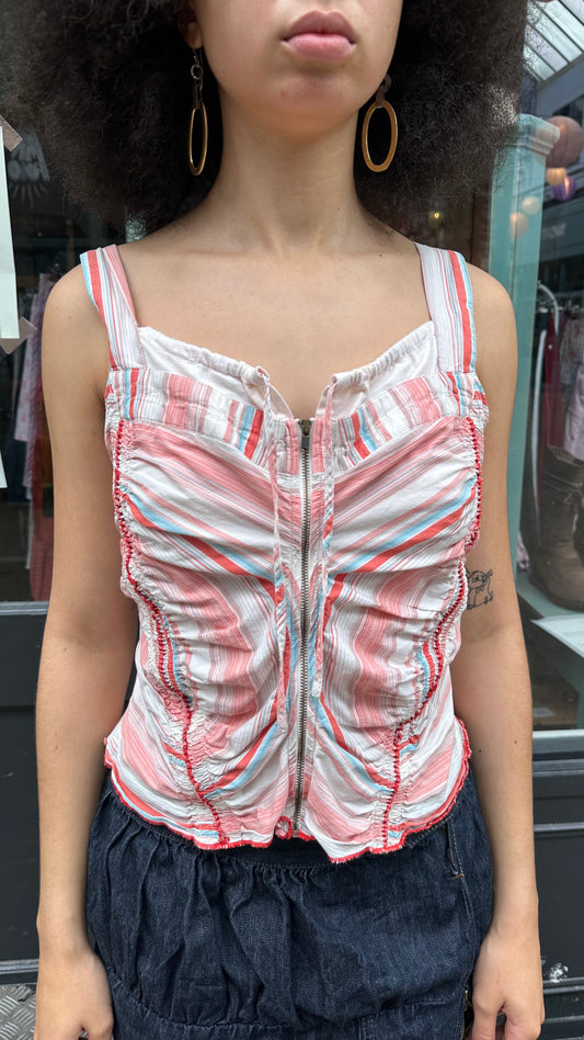 Firetrap Coral Striped Cami Top