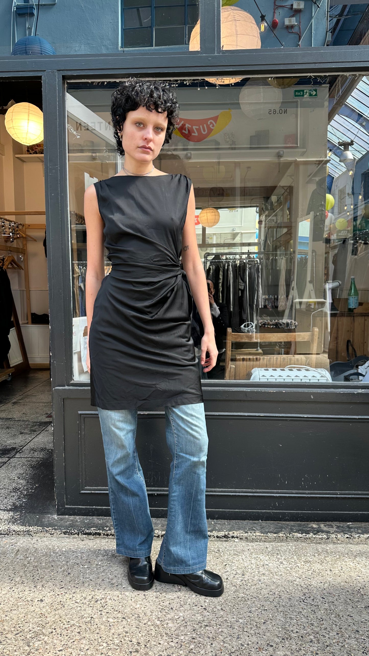 Black mini dress