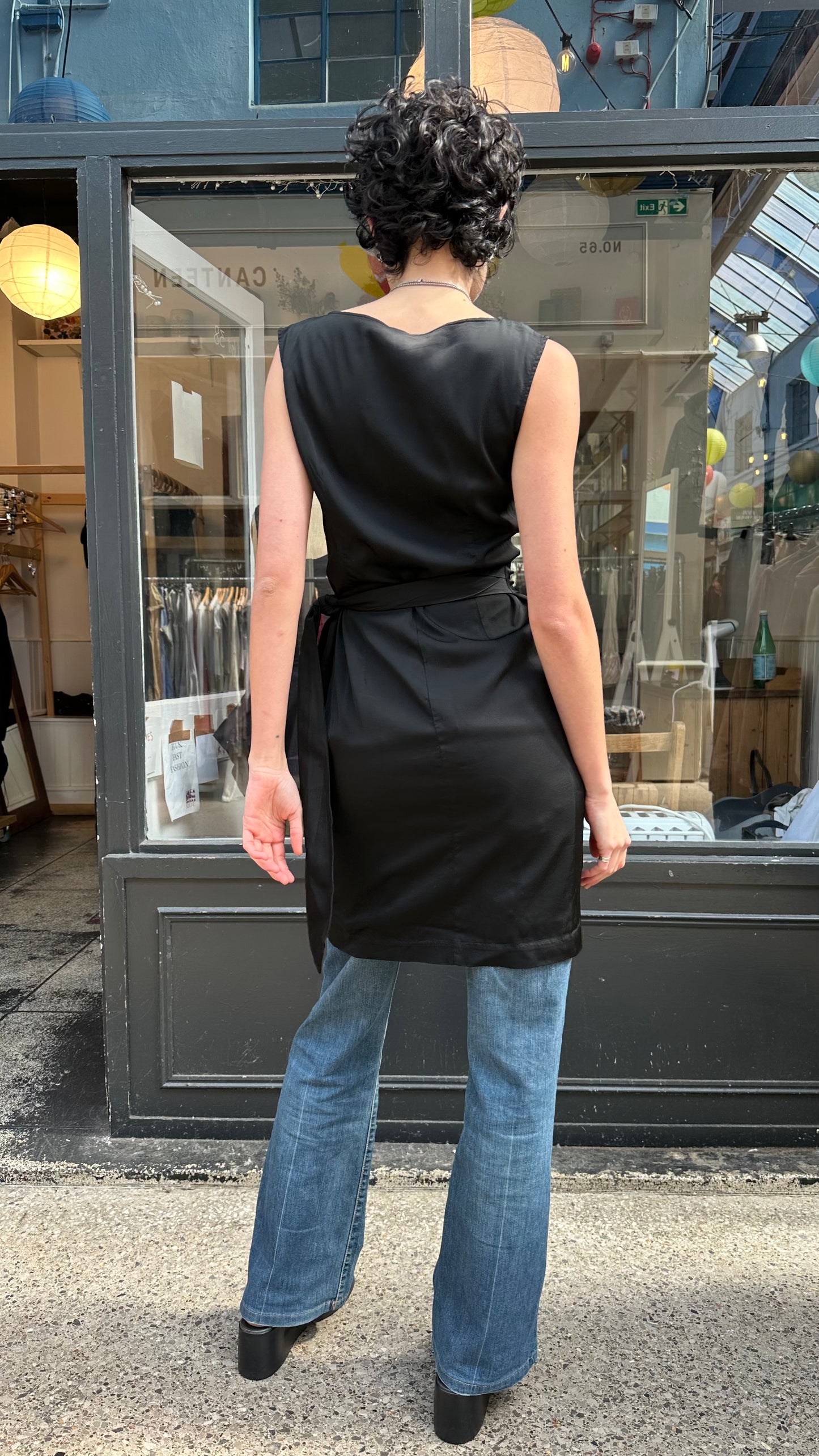Black mini dress